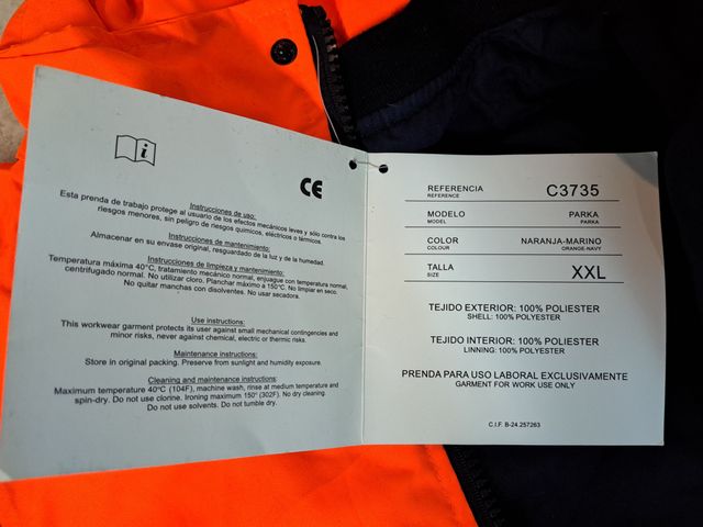 Chaqueta Work Team 3 en 1 homologada