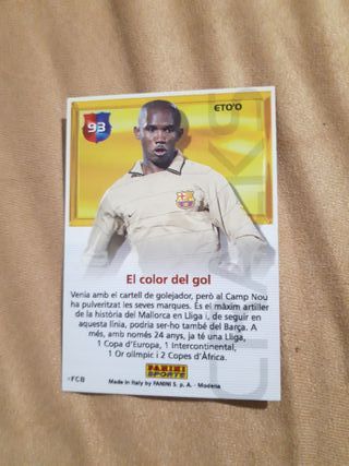 Cromos Fútbol Eto'o Barça Campió