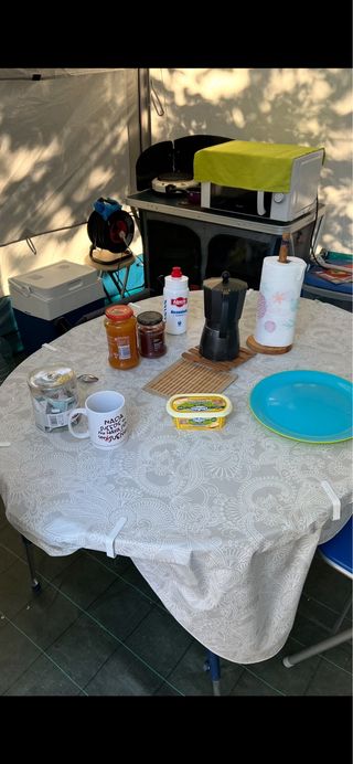 Mesa plegable camping regulable altura