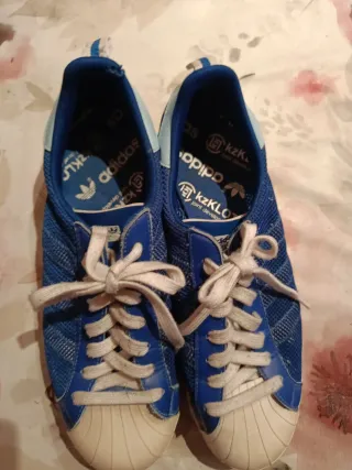 Adidas Superstar Bambas Talla 42 Azul Blanco