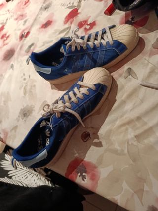 Adidas Superstar Bambas Talla 42 Azul Blanco