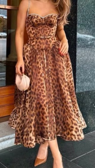 Vestido Zimmermann Leopardo Original