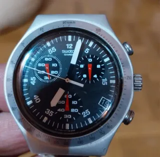 Reloj Swatch Irony Negro/Plata. Pila recién puesta