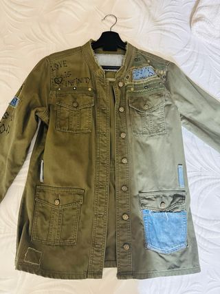 Parka Desigual verde talla 40 original