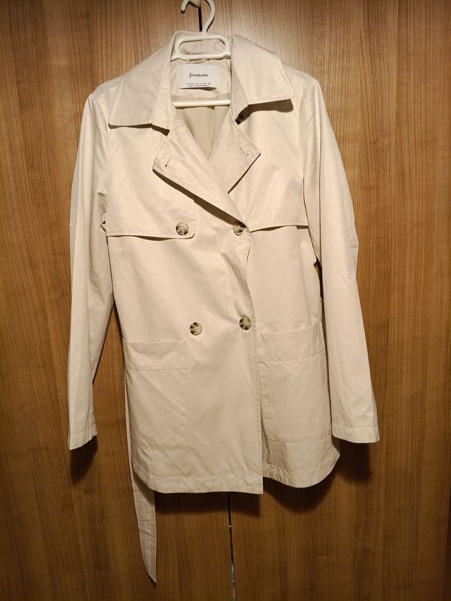 Gabardina Beige Stradivarius Talla M