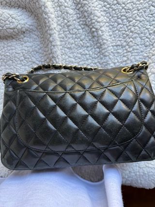 Bolso Chanel Piel Negro Dorado