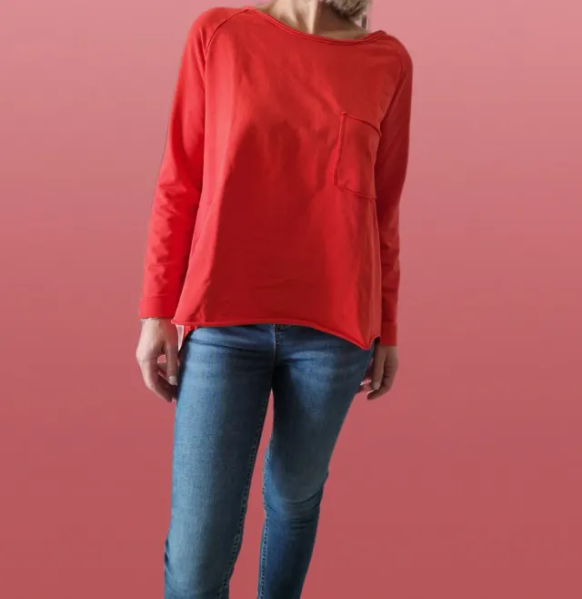 Felpa O'dette rossa taglia unica