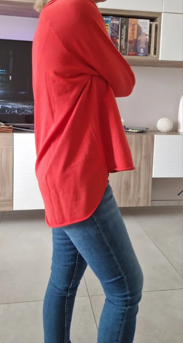 Felpa O'dette rossa taglia unica