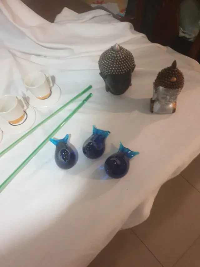 Figura Buda Plata y Oro