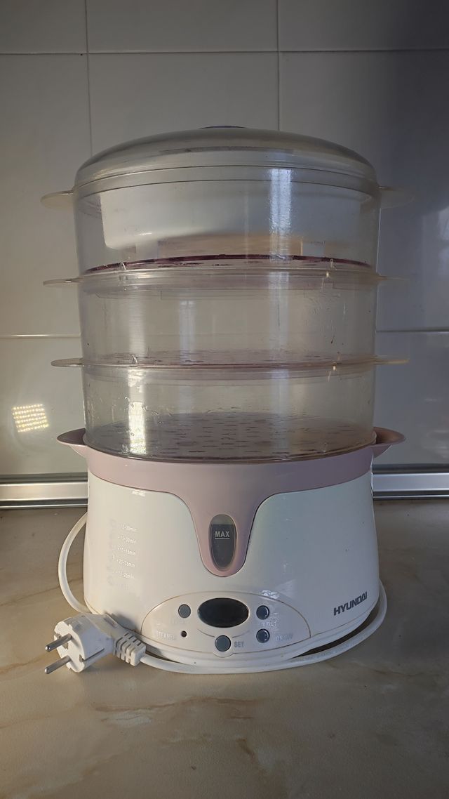 Cocina Vapor Hyundai 3 Bandejas Temporizador