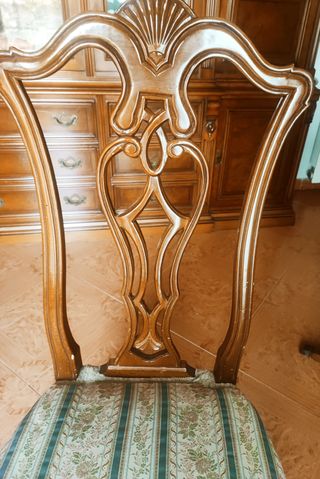 Conjunto 6 Sillas y 2 Sillones Vintage Chippendale