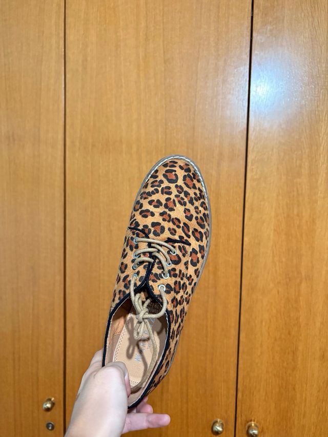 Mocasines leopardo suela gruesa