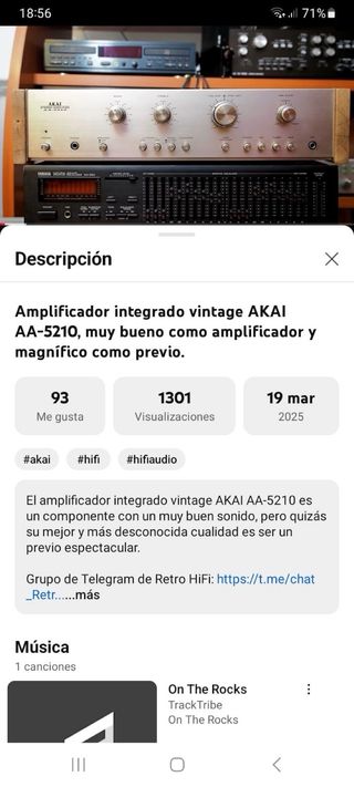 Amplificador AKAI AA-5210 Vintage