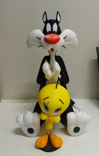 Silvestro e Titti statuine