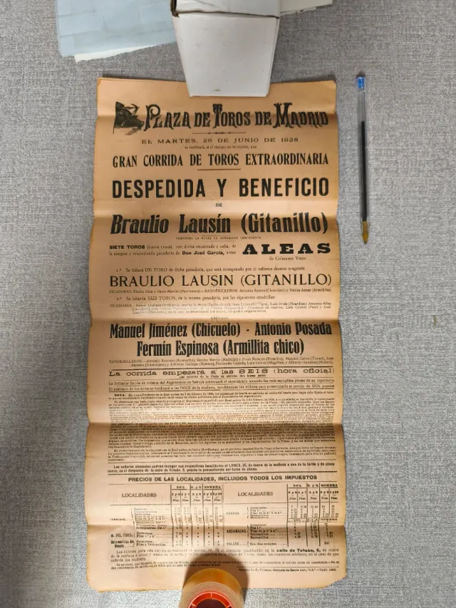 Lote 18 carteles taurinos