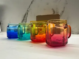 Tazzine da caffè Nutella in vetro colorate