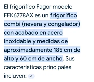 Cajones Congelador Fagor Combi FFK6778AX