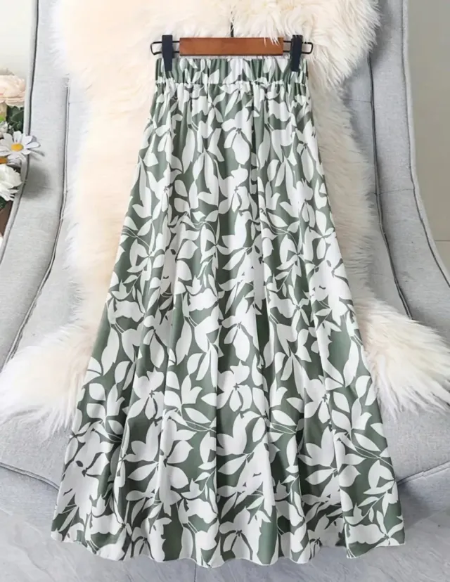 Gonna lunga con elastico vita L