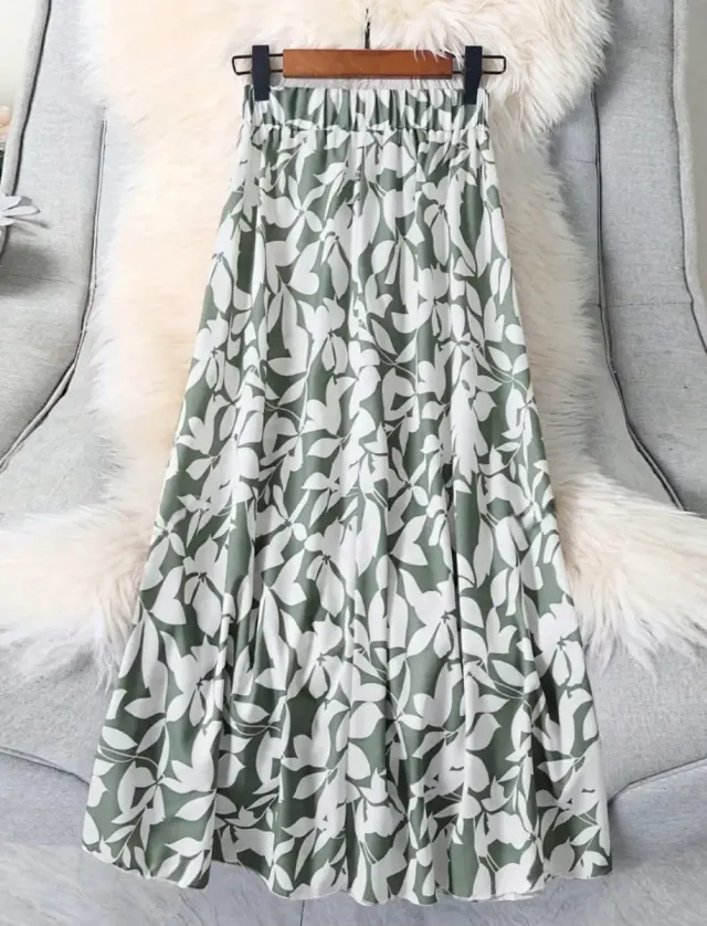 Gonna lunga con elastico vita L