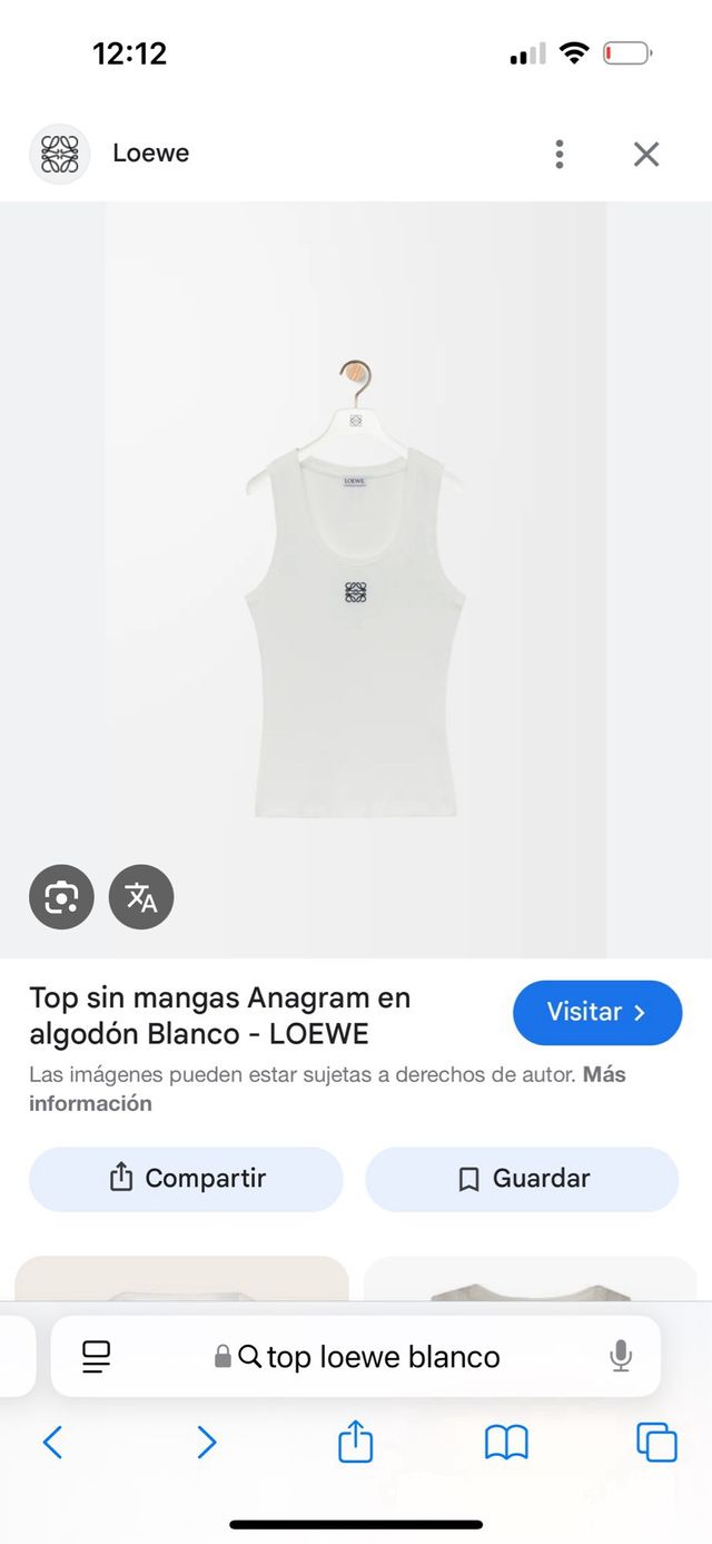 Camiseta asas top Loewe Anagram