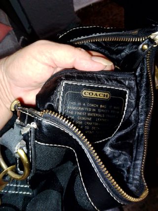 Bolso Coach Negro Multicolor