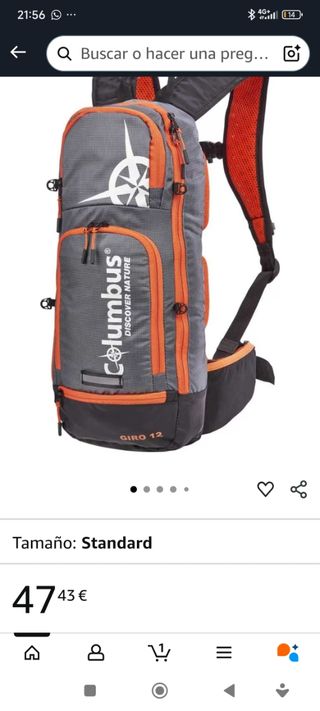 Mochila Columbus Giro 12 L Naranja