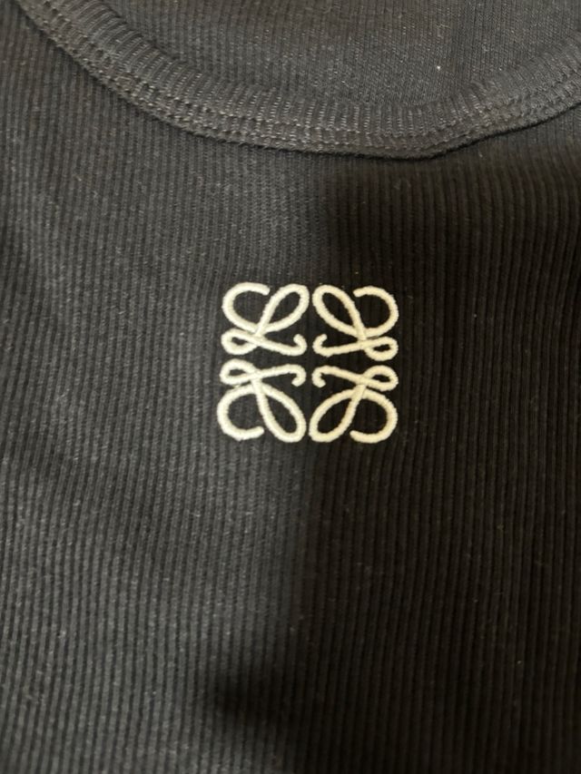 Camiseta asas top Loewe Anagram Negra