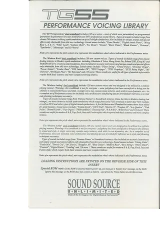 Yamaha SY55 TG55 Tarjeta ROM TG504 128 voces