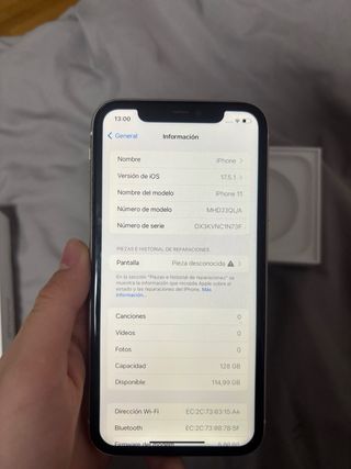iPhone 11 128 GB Blanco - Caja Original