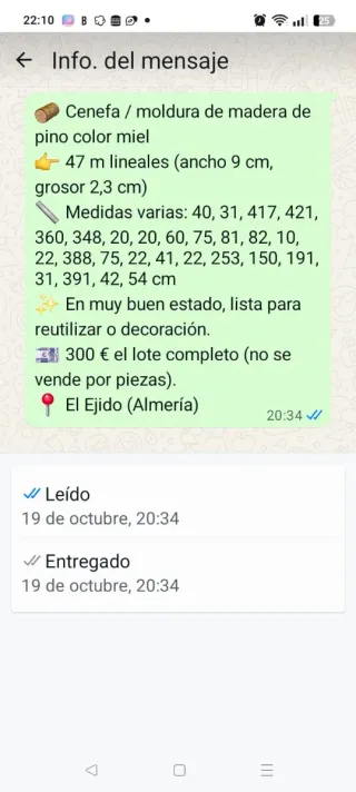 Cenefa madera pino miel