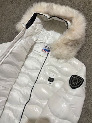Giacca Blauer Donna Bianca con Cappuccio