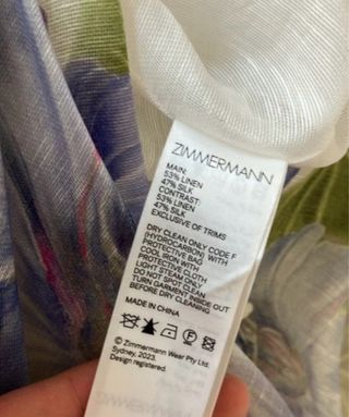 Vestido Zimmermann Natura Mini Dress