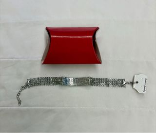 Bracciale donna metallo strass