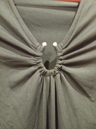 Camiseta manga larga verde mujer