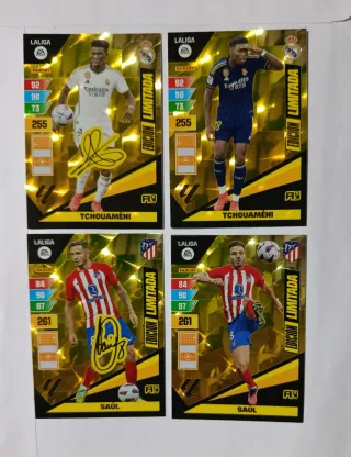 Lote 4 cartas Edición Limitada firmadas adrenalyn