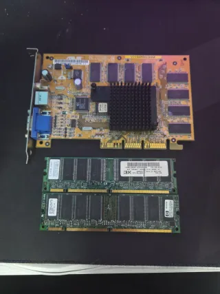 Tarjeta gráfica ASUS GeForce2 MX400 + 2 módulos