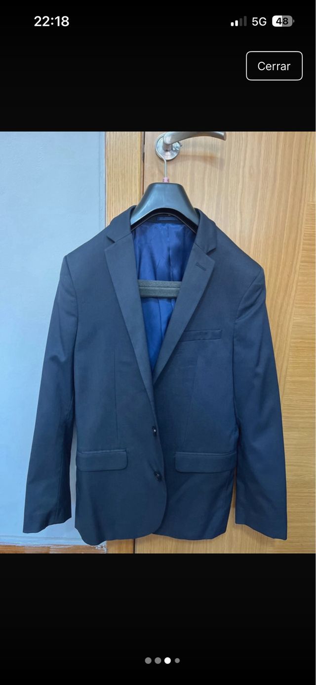 Traje de chaqueta azul marino talla S