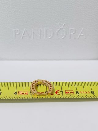 Pendientes Aro Pandora Corazones Circonitas Dorado
