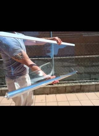 Tenda a rullo in PVC bianco