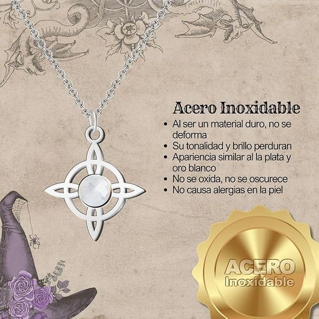 Collar Nudo de Bruja | Cuarzo Blanco Protector