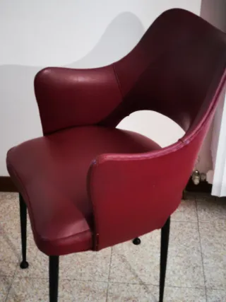 Poltroncine anni 50 bordeaux in sky