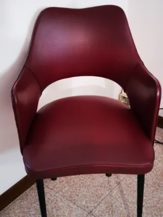 Poltroncine anni 50 bordeaux in sky