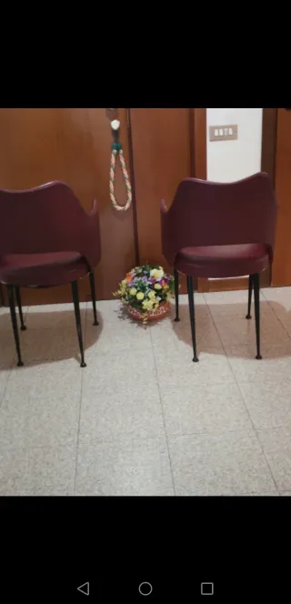 Poltroncine anni 50 bordeaux in sky