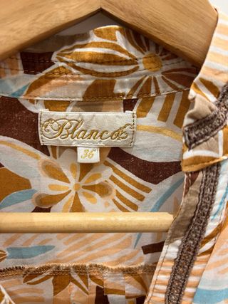 Blusa Blanco floral manga corta
