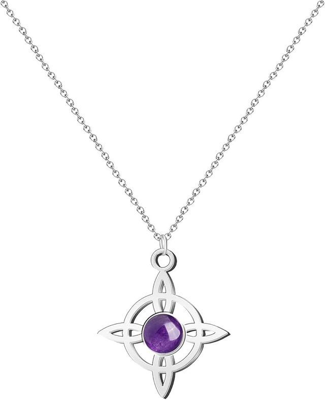 Collar Nudo de Bruja | Amatista Energía y Calma