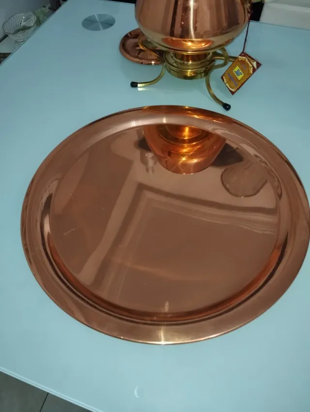 Juego completo de fondue de cobre nuevo