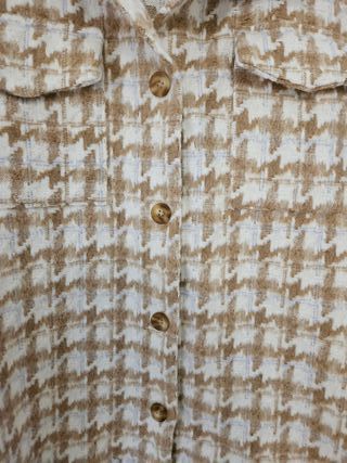 Chaqueta SHEIN geométrica beige talla XL