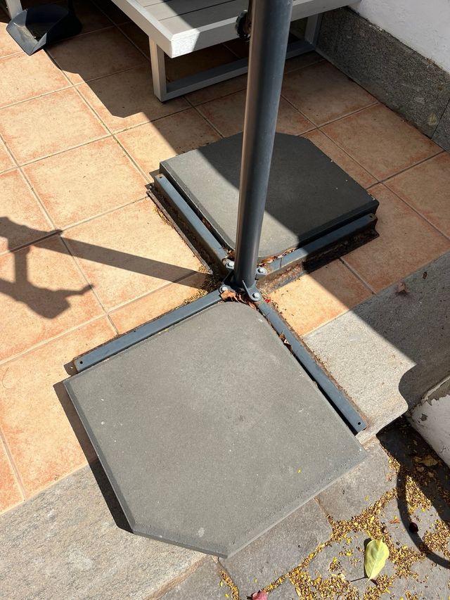 Sombrilla hexagonal aluminio/acero