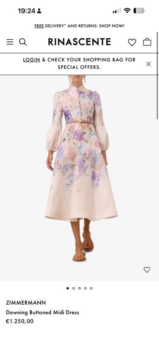 Vestido Zimmermann floral