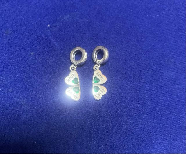 Charm Trébol Suerte Plata pulsera Pandora collar